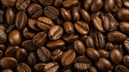 Fototapeta premium Artistic Coffee Beans Flat Lay
