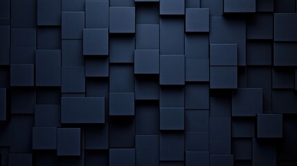 Abstract 3D Cubes Dark Blue Texture