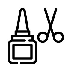 scissors line icon