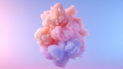 Colorful Ink Swirls in Water Creating Abstract Clouds and Smoke