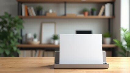 Fototapeta premium Letterhead Mockup, Workspace with letterhead document holder