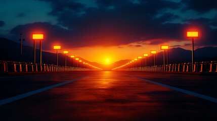 A bridge with a toll gate, depicting costs of connections, Realistic Photo Professional photography, Warm, soft directional lighting with diffused shadows,