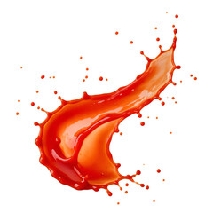 Tomato ketchup sauce splashes or red liquid tomato juice, vector realistic isolated 3D. Red fruit flow or tomato ketchup splash for food background with texture, ketchup spill from bottle with drops
