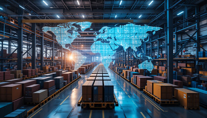 Logistics hub with automated global shipping data management