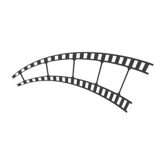 old film strip logo design