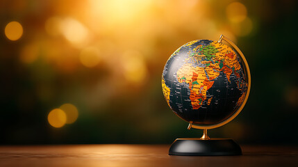 A globe with a heartbeat, symbolizing the pulse of global markets, Realistic Photo Professional photography, Warm, soft directional lighting with diffused shadows,