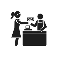 Paying at Counter Icon