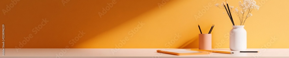 Aufkleber vibrant digital art workspace stylus and tablet tools on minimalist desktop creative content design 