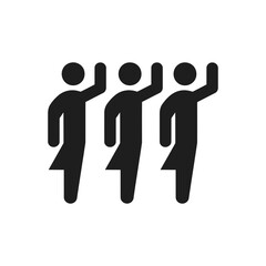 Group Raising Hands Icon