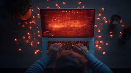 Holographic Cybersecurity Interface in Indian Tech Startup Real-Time Data Visualization for Innovative Digital Collaboration and Business Security Solutions