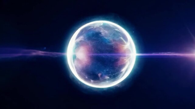 Glowing Earth, Space, Energy, cosmic dust, global, science,  background, website banner