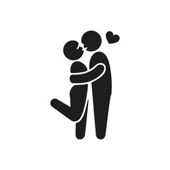 Romantic Couple Kissing Icon