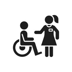 Fototapeta premium Nurse Assisting Patient Icon