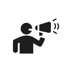 Fototapeta premium Announcing With Megaphone Icon