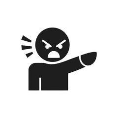Angry Person Pointing Icon