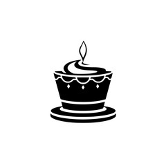 A delightful cupcake with a single candle, a perfect symbol of celebration and joy. This image is ideal for blogs, websites, and social media related to food, baking, and special occasions.