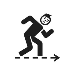Man Running Away Icon