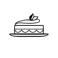 A delectable layered cake, adorned with whipped cream and a sprig of mint, sits elegantly on a plate. This image is perfect for food blogs, dessert menus, and culinary websites.