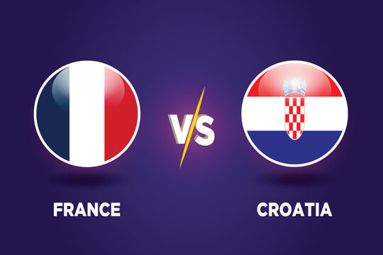 France vs Croatia ootball match scoreboard broadcast template for FIFA World Cup 2026.