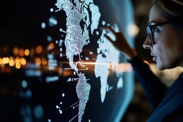 Smart Logistics Hub Tech-Driven Global Meeting Space - Interactive Digital Maps and Strategic Trade Analysis for Modern Supply Chain Optimization