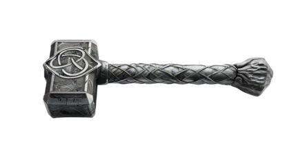 Viking war hammer isolated on transparent background