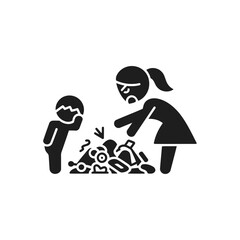 Angry Mother Scolding Child Icon