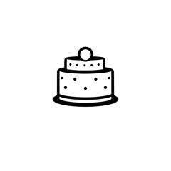 A delightful two-layered cake, adorned with dots and a pearl-like topping. Perfect for birthdays, weddings, or any special occasion. This image evokes feelings of joy and celebration.