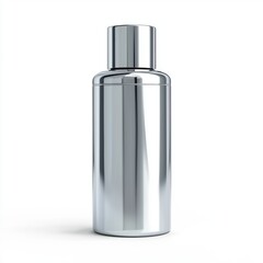 Sporty mens body spray can with a sleek metallic finish, centered on a clean white background