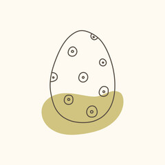 Fototapeta premium Easter egg icon. Illustration of Spring or Easter. Perfect for banner, postcard, poster, party and other decorations.