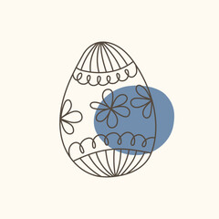 Fototapeta premium Easter egg icon. Illustration of Spring or Easter. Perfect for banner, postcard, poster, party and other decorations.