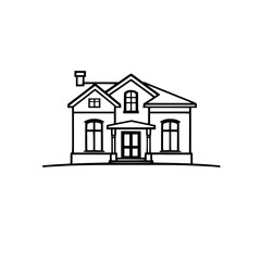 Classic House Exterior Design: A Dream Home Facade. Elegant Home Architecture, Residential Building, Family House, Real Estate Property