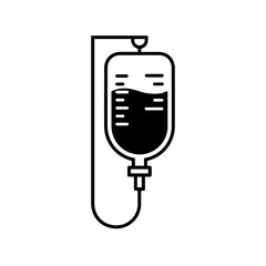 Infusion icon on white background, solid color, vector