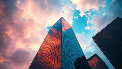 Modern Skyscraper Reflecting the Sky