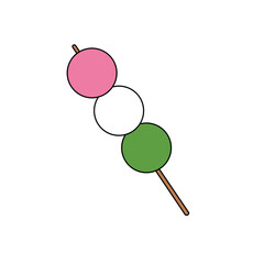 A stick with three round balls on it