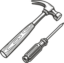 hammer and screwdriver