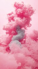 Fototapeta premium Vibrant Pink Smoke Cloud Abstract Art for Creative Backgrounds