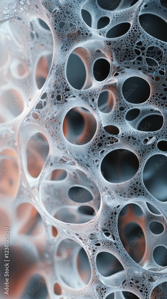 Poster abstract patterns of air bubbles in fluid with soft focus background