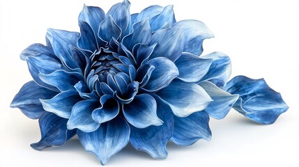 Stunning Blue Dahlia Blossom: A Close-Up Study of Nature's Beauty