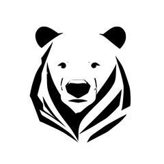 Geometric Polar Bear: Abstract Minimalist Animal Design. Perfect for logos, graphics, and illustrations.  A striking image of Arctic wildlife.