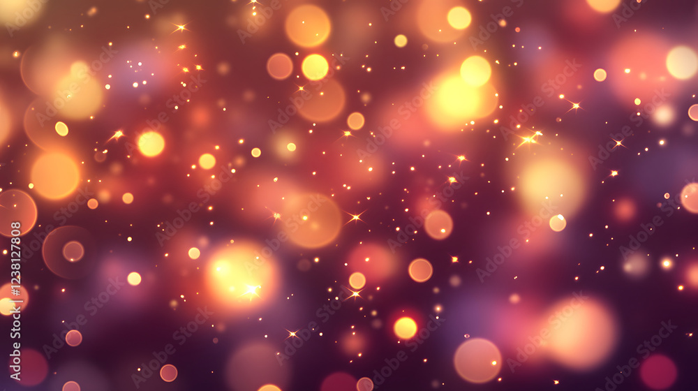 Leinwandbilder a vibrant background of glowing orbs in warm hues, creating a whimsical, dreamlike atmosphere filled