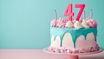 Happy Birthday 47th on the cake