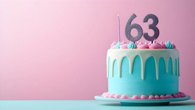 Happy Birthday 63th on the cake