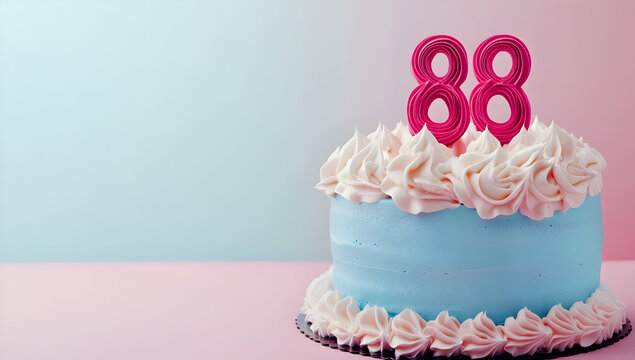 Happy Birthday 88th on the cake