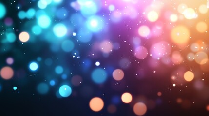 Obraz premium Festive bokeh lights, colorful abstract background, celebratory atmosphere, night scene, ideal for holiday designs