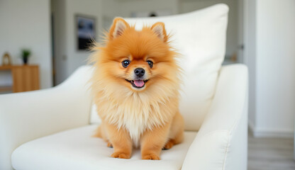 pomeranian indoors 