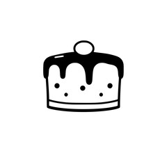 A delightful image of a delicious cake, perfect for birthdays, celebrations, and satisfying your sweet tooth. This tempting treat is adorned with chocolate icing and sprinkles, making it irresistible.