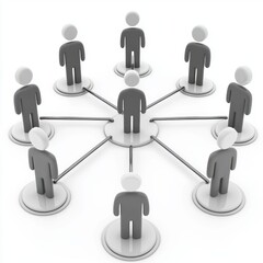 Connection and Collaboration Among Business Professionals in a Network Organization Visual Representation