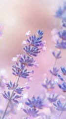 Obraz premium Beautiful Lavender Blooms in Soft Pastel Colors for Freshness