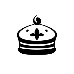 A striking monochrome illustration of a traditional religious hat, symbolizing faith and cultural heritage. The simple yet evocative design makes it perfect for various applications.