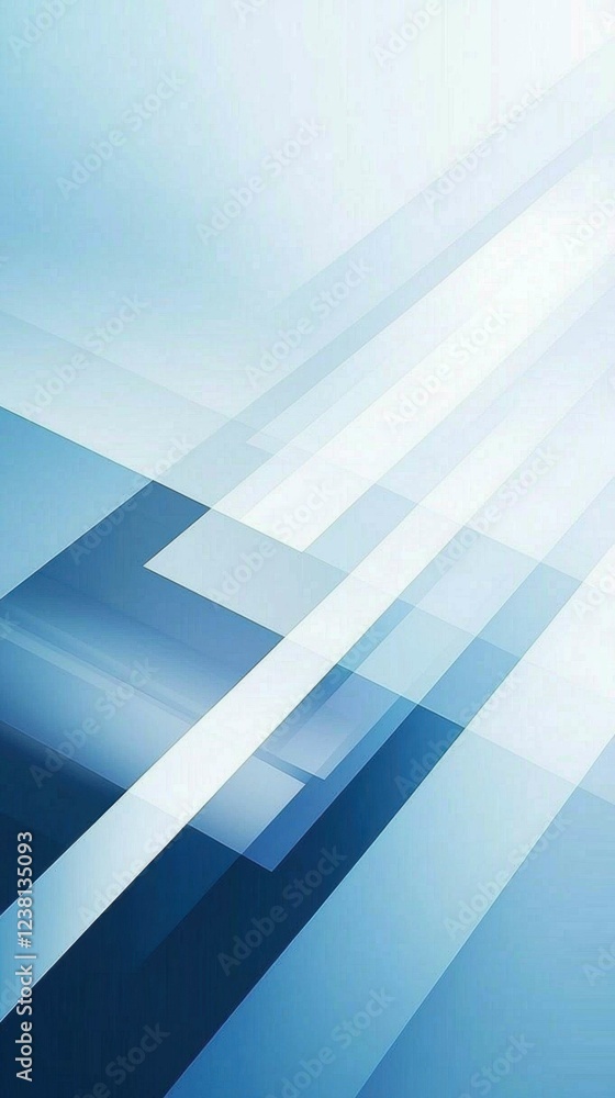 Poster abstract blue geometric layered background with modern design elements